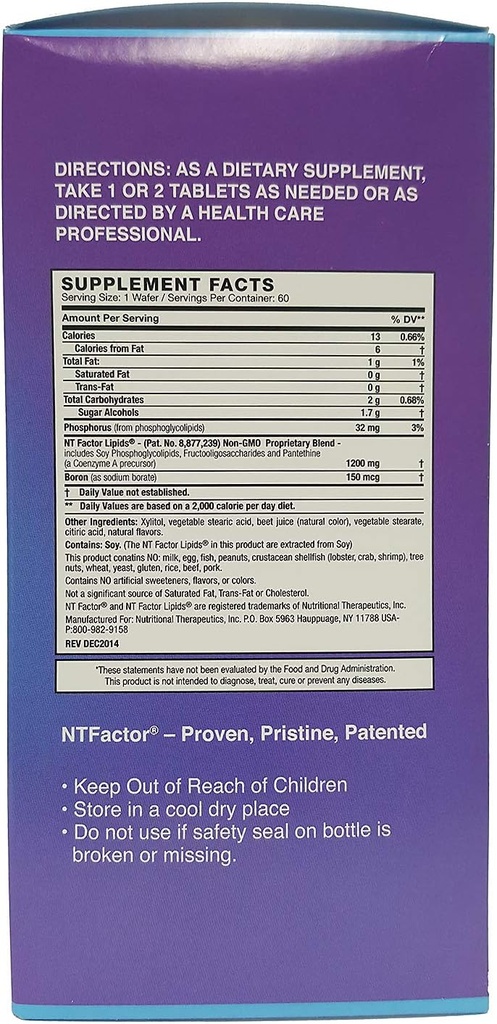Nutritional Therapeutics Patented Energy With NT Factor, 60 Mixed Berry Chewable Wafers 3