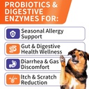 Probiotics for Dogs, Improve Yeast Balance, Itchy Skin Itchy Ears, Gut Health, Allergies, Immunity, Dog Probiotics and Digestive Enzymes with Prebiotics - Reduce Diarrhea (Chicken, 120 Chews) 3
