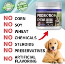 Probiotics for Dogs, Improve Yeast Balance, Itchy Skin Itchy Ears, Gut Health, Allergies, Immunity, Dog Probiotics and Digestive Enzymes with Prebiotics - Reduce Diarrhea (Chicken, 120 Chews) 6