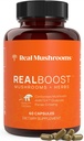 Real Mushrooms RealBoost Capsules – Cordyceps Mushroom, Panax Ginseng & Guayusa Extract – for Overall Wellness & Energy Support – Vegan, Non-GMO, No Fillers – 60 Count Mushroom Supplement Blend 2
