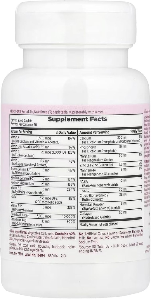 Nature's Bounty Hair, Skin & Nails, 60 caplets 4