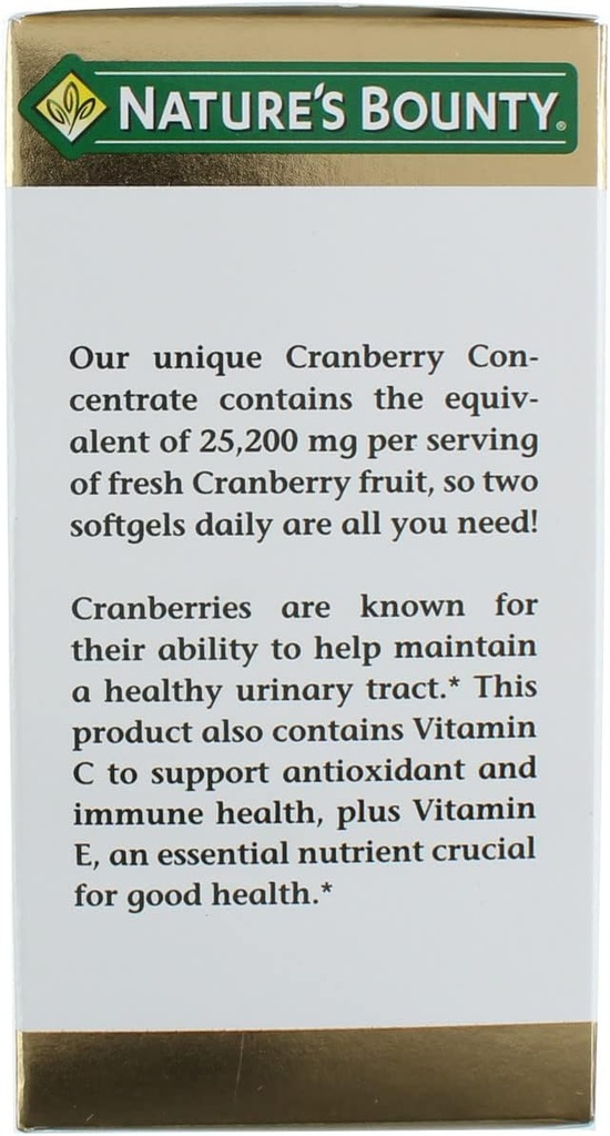 Nature's Bounty Cranberry Dietary Supplement 60 Soft Gels (Pack of 5) 3