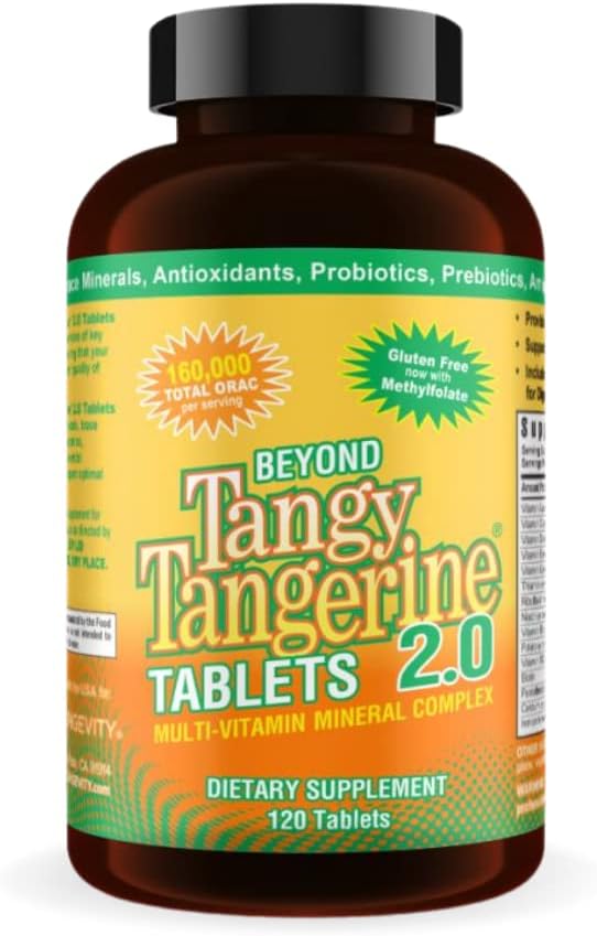 Youngevity Beyond Tangy Tangerine 2.0 Multi-Vitamin & Mineral Complex - Made with Natural & Whole Foods | 160,000 ORAC | 120 Tablets - 6-Pack 5