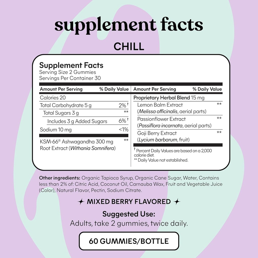 Lemme Chill & Sleep Bundle - Stress Relief Gummies with KSM-66 Ashwagandha & Deep Sleep Gummies with Melatonin and Magnesium to Fall Asleep Faster - Gluten-Free and Non-GMO (Variety Pack of 2) 5