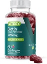 Viteey Biotin Gummies for Hair Skin and Nails - Biotin for Hair Growth Gummies - 5000 mcg - Vegan, Gluten-Free, Non-GMO – 60 Count 2
