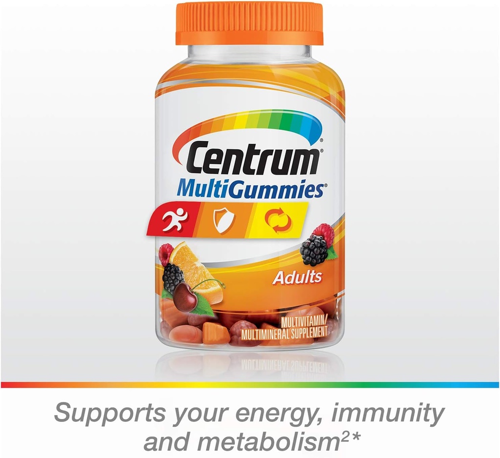 Centrum Multivitamin Gummy for Adults 50 Plus, Assorted Flavor, Fruit, 120 Count 3