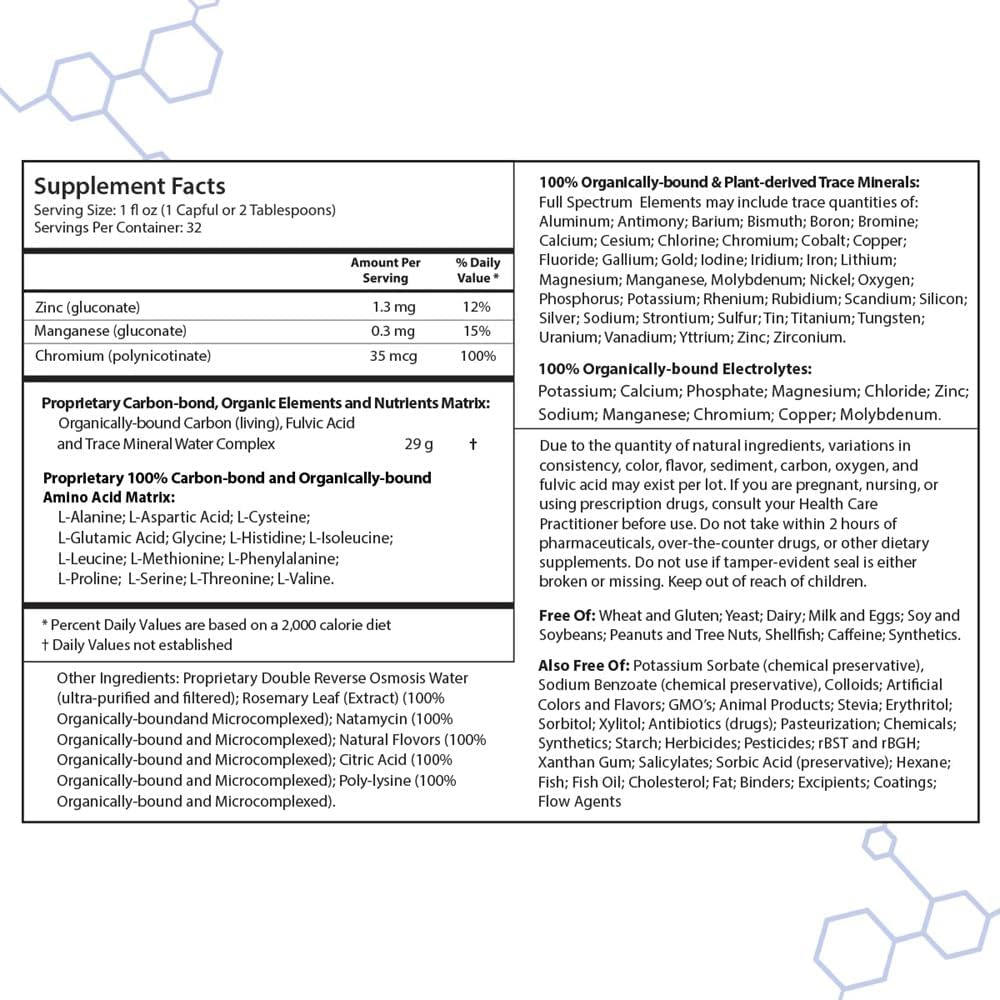 Drucker Labs - intraMIN Organic Liquid Minerals Supplement for Men, Women, Kids, Immune and Muscle Support, Non GMO, Gluten Free, Vegan, Electrolytes, Sugar Free (32 oz.,Unflavored) 5