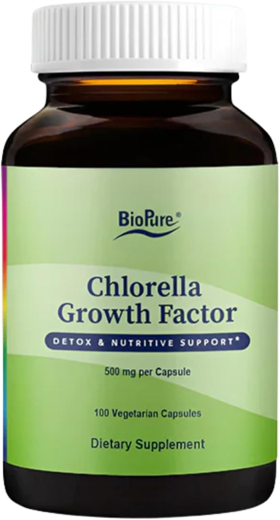 BioPure Chlorella Growth Factor Capsules – Nutrient-Dense, Nutraceutical Superfood Packed with Proteins, Vitamins, Minerals & Amino Acids That Supports Metabolism, Detox & Immunity – 100 Capsules 2
