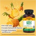 Country Life Adult Chewable Multivitamin with Coenzyme B-Vitamins, Antioxidants, Minerals, Pineapple-Orange Flavor - Supports Energy Metabolism and Immune Health, Gluten Free - 60 Wafers 6