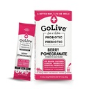 GoLive Prebiotic and Probiotic for Women, Men, Kids. Berry Pomegranate Synbiotic Powder w/ L-Glutamine, Vitamin D3, Electrolytes. For Gut Health, Digestion, Metabolism, Immunity 15-50B CFUs. 2