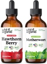 Wild & Organic Hawthorn Berry Tincture 4 fl oz & Motherwort Tincture 4 fl oz 2