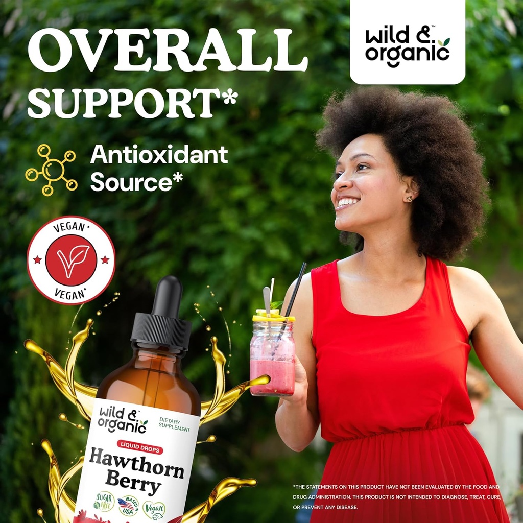 Wild & Organic Hawthorn Berry Tincture 4 fl oz & Motherwort Tincture 4 fl oz 3