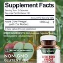 Vegan Labs Apple Cider Vinegar Capsules with The Mother- 180 Vegan Capsules, 1600MG Per Serving- 100% Natural ACV Pills- Supports Healthy Digestion, Keto, Weight Management, Detox, and Immune System 6