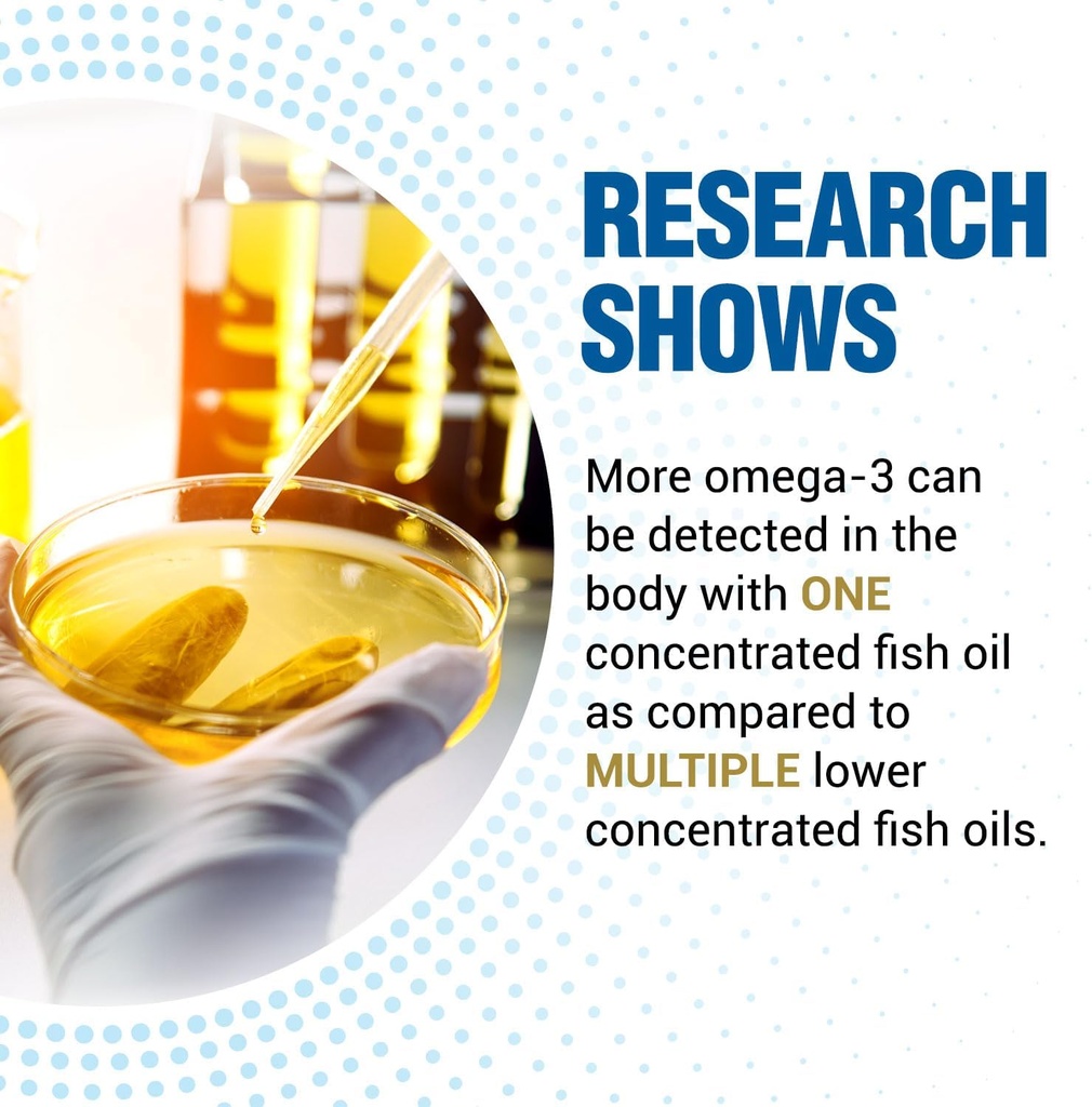 LABO Nutrition OmaxPure Omega3 Fish Oil - 1125mg Omega 3 IFOS Certified - High Potency rTG Omega Fish Oil Supplement with DHA & EPA - 120 Softgels 6