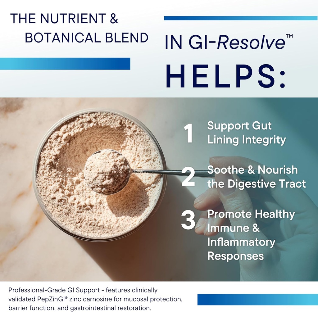 Biotics Research GI Resolve™ Advanced L-Glutamine Powder Formula for Gut Lining Support & Healing - Optimal Gastrointestinal Function - Premium 7-Ingredient with Zinc Carnosine & Botanicals- 6.7oz 6
