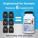 Runner Multivitamin & Joint Support Supplement – Antioxidants, Vitamin B Complex, Probiotics for Health, Energy, Endurance, Recovery - Glucosamine Chondroitin, MSM – GMP Running Supplements 6