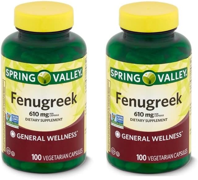 Spring Valley Fenugreek Dietary Supplement, 610 mg, 100 Count (Pack of 2) 2