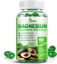 Magnesium Glycinate 400mg, High Absorption Magnesium Supplements Softgels with Vitamin E, B6, Zinc for Sleep, Calm, Muscle Relaxation & Bone Health, Gluten-Free, Non-GMO, 60 softgels 2