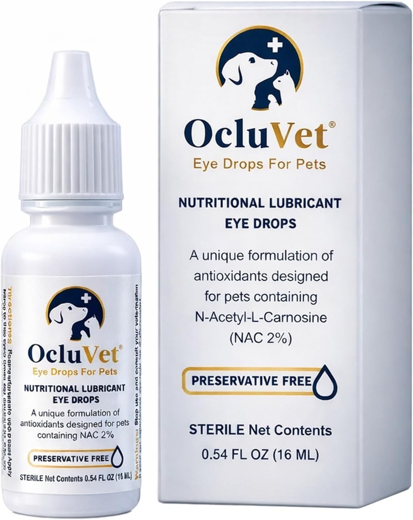 Eye Drops for Pets | Clinically Studied Antioxidants for Pets with Cataracts | Made in The USA | Includes 2% N-Acetyl-L-Carnosine (NAC) | 16mL 2