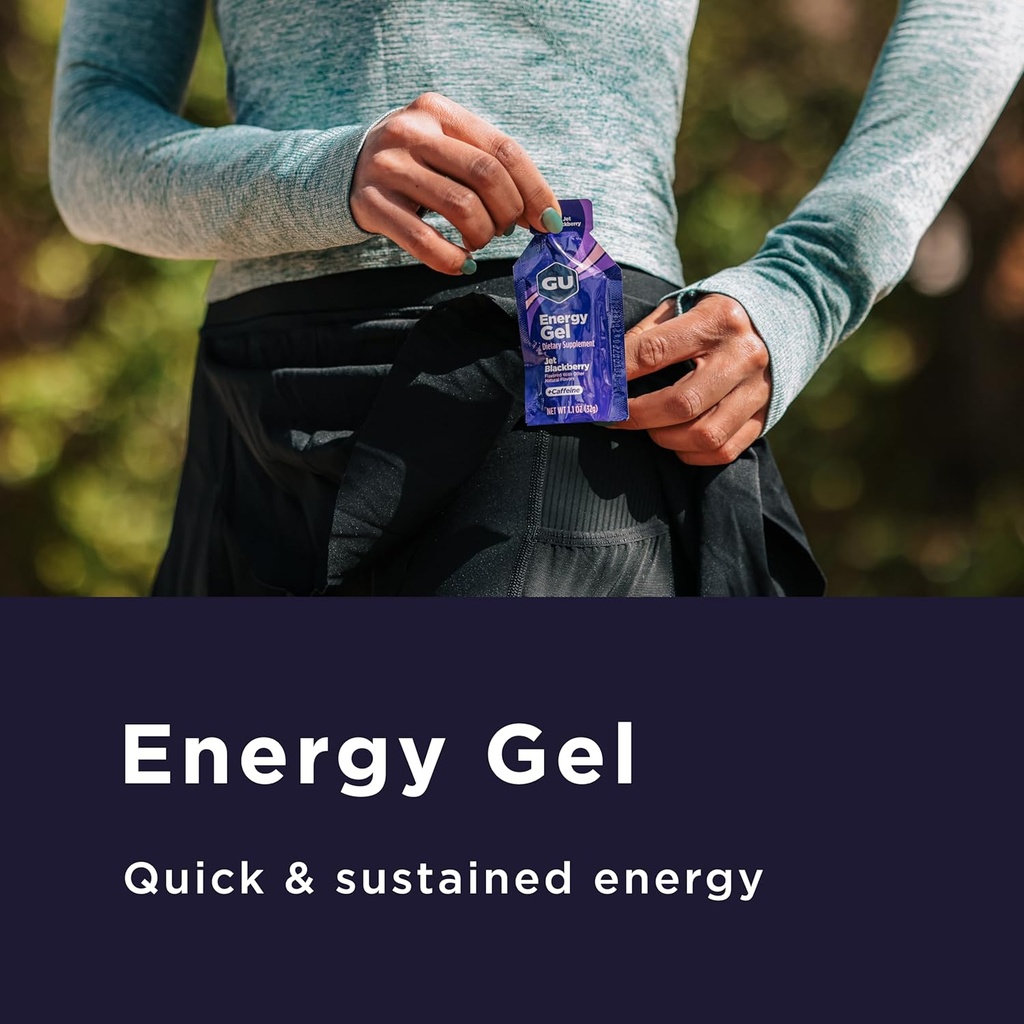 GU Energy Original Sports Nutrition Energy Gel, Vegan, Gluten-Free, Kosher, and Dairy-Free On-the-Go Energy for Any Workout, 24-Count, Assorted Flavors 4
