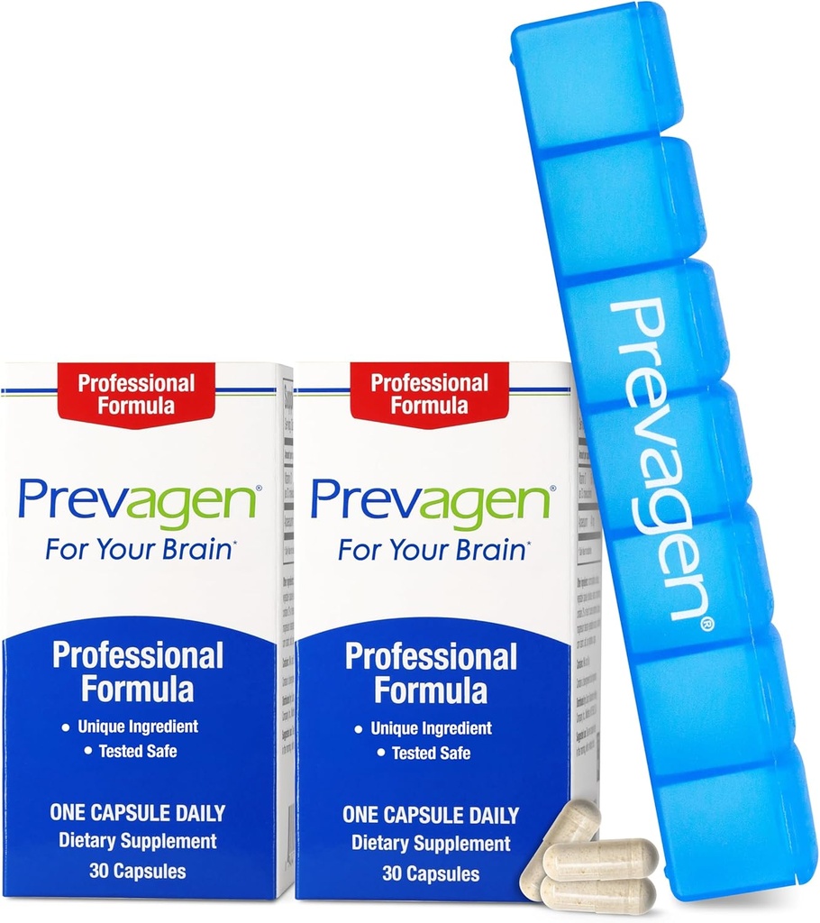 Prevagen Professional Formula - 90 Capsules (3 Month Supply) | Formulated for Your Brain | 40mg of Apoaequorin Plus Vitamin D3 with 7-Day Pill Minder 4