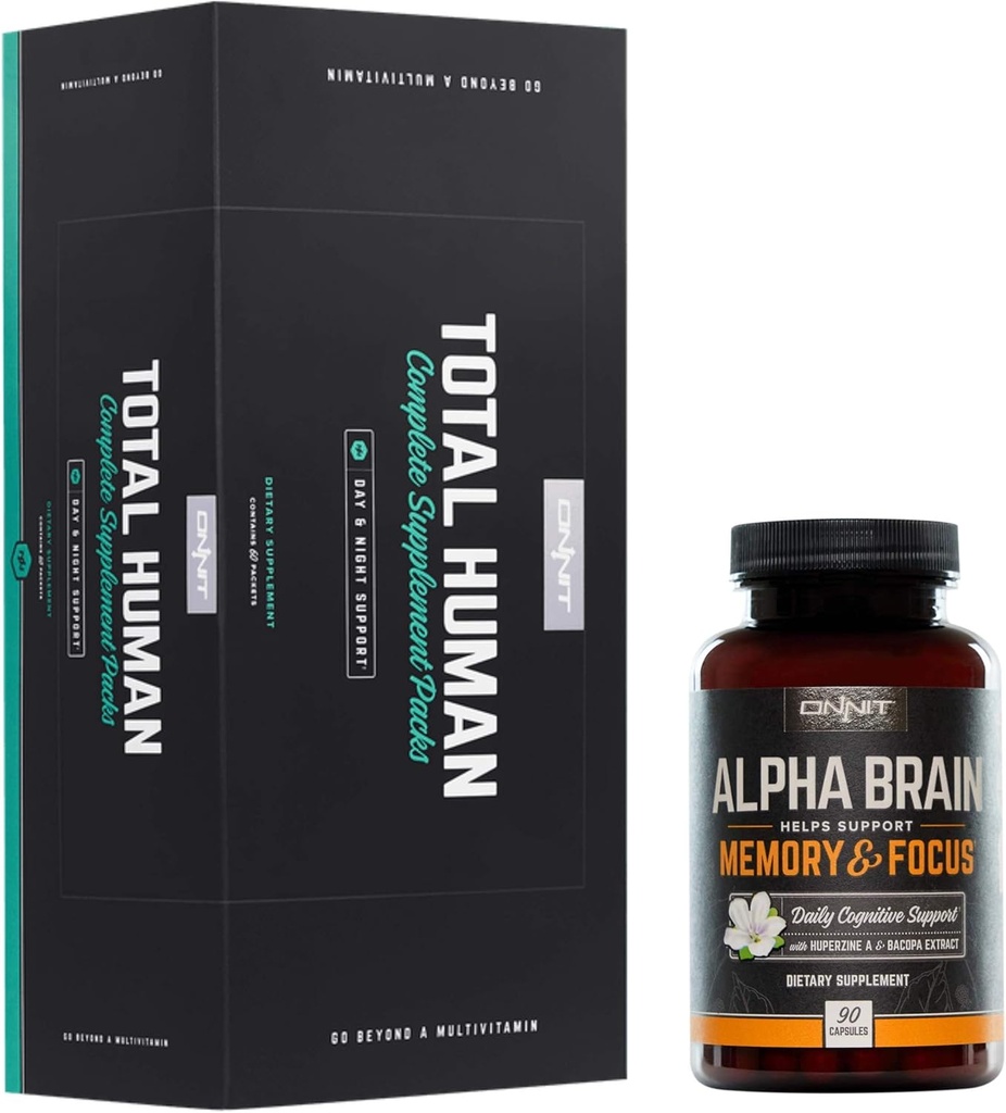 ONNIT Total Human + Alpha Brain 90ct Stack 2