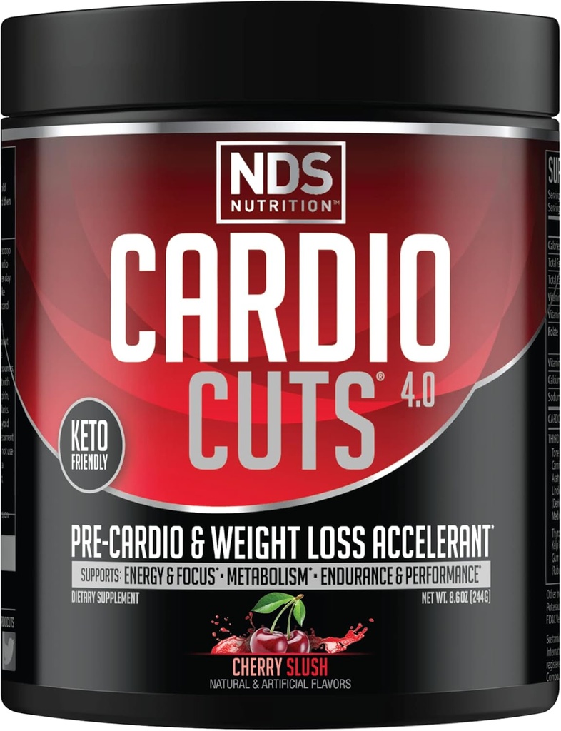 NDS Nutrition 4.0 Pre Workout Supplement - Advanced Weight Loss and Pre Cardio Formula with L-Carnitine, CLA, MCTs, L-Glutamine, and Safflower Oil - Cherry Slush (40 Servings) 2