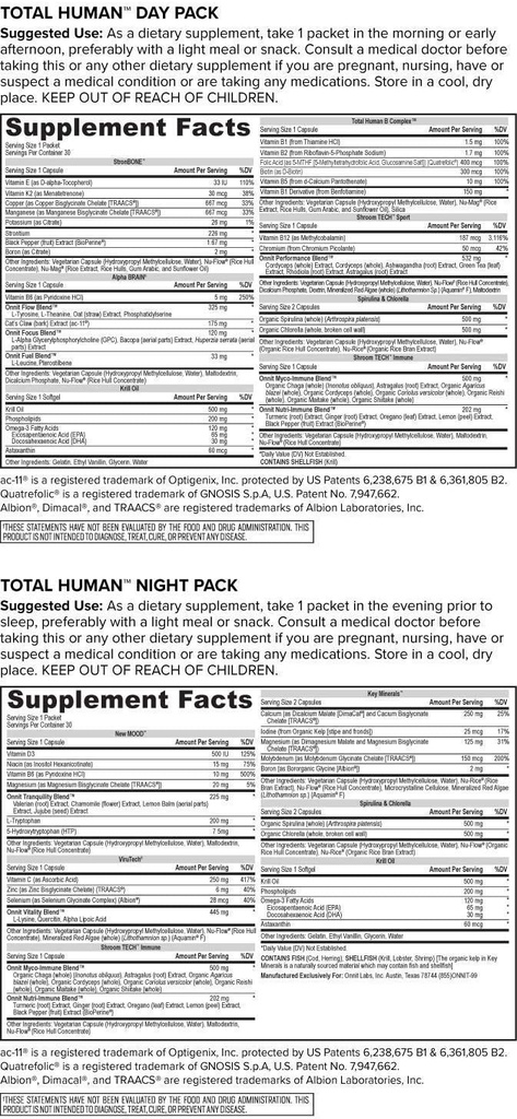 ONNIT Total Human + Alpha Brain 90ct Stack 6