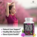Milk Thistle NAC Chanca Piedra Beet Root Artichoke Dandelion Root - Liver Supplement Plus Astragalus TUDCA Choline & Ginger- 120 Count 5