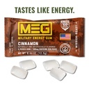 MEG (Military Energy Gum) - Cinnamon | Enhance Your Physical Performance with 100mg of Caffeine Per Piece, Ultimate Energy Boost for Workouts, Alternative to Energy Drinks | Pack of 24 3