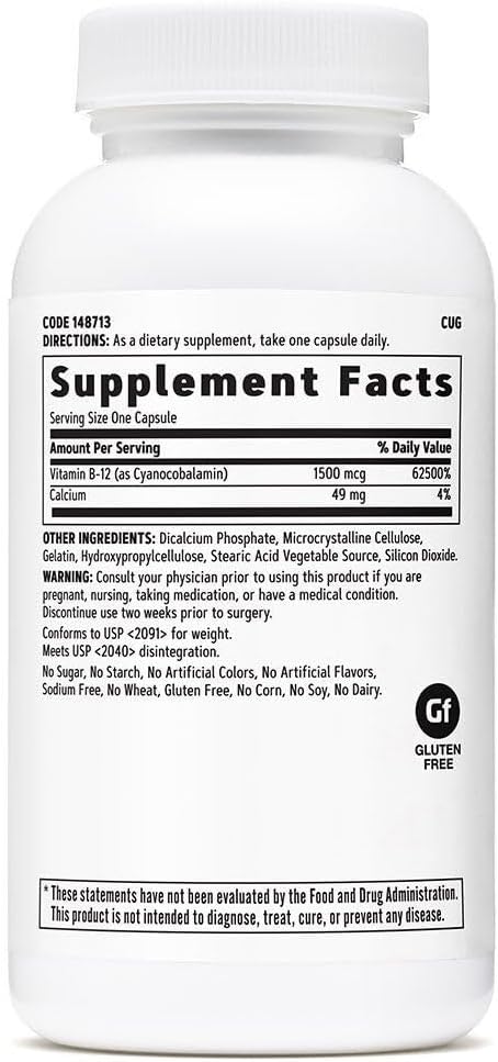 GNC Vitamin B-12 1500mcg, Supports Energy Production, 90 Capsules 3