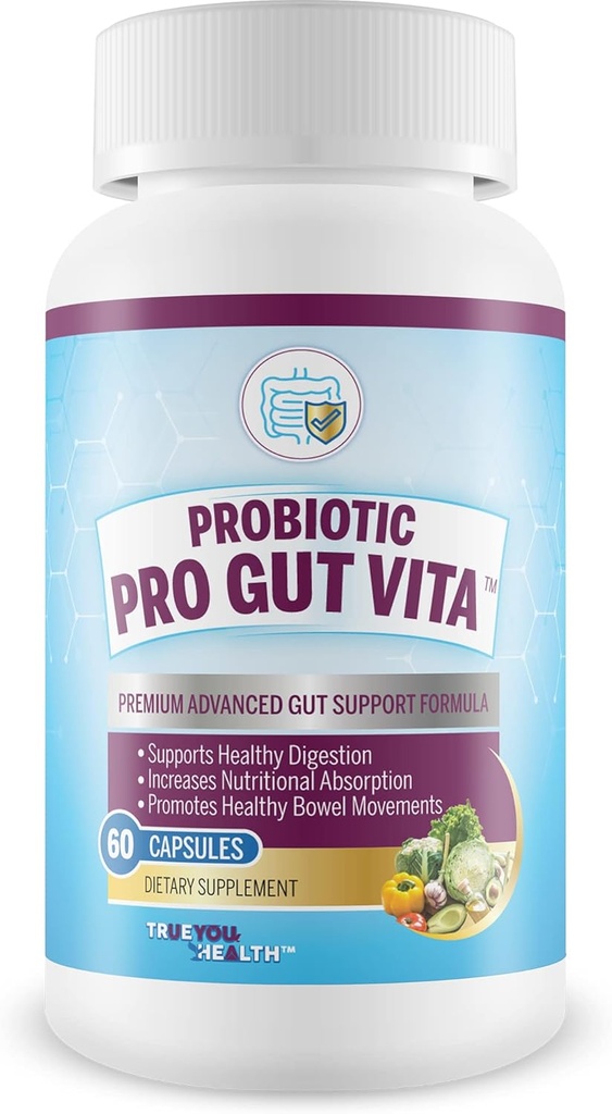 Probiotic Pro Gut Vita - Gut Health Support Probiotic & Vitamin Formula - Promote Healthy Digestion, Nutrient Absorption, Bowel Movements - Help Improve Gut Microbiome for Additional Health Benefits 2