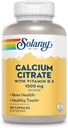 Solaray Calcium Citrate with Vitamin D3 1000mg - Bone Strength and Healthy Teeth Support - Gentle Digestion Formula - Lab Verified, 60-Day Guarantee - 30 Servings, 180 Capsules 2
