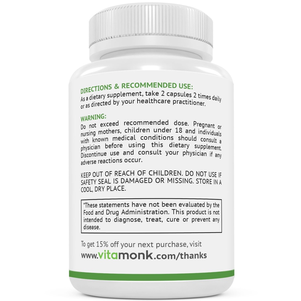 VitaMonk MatchaMax Matcha Capsules & L-Theanine 400mg - Boost Energy and Enhance Focus Bundle 5