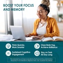 Phosphatidylserine - Nootropic Brian Supplement, Focus & Energy Gummies + Bacopa Monnieri, Omega 3, Huperzine A, Methyl B12 & B6 for Seniors, Gamers, Workers, Non-GMO, Caffeine-Free, Sugar Free,60 Cts 5