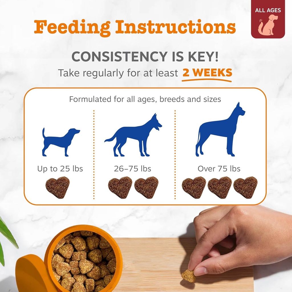 Zesty Paws Dog Multivitamin, Chewable Dog Vitamins and Supplements for Hip & Joints, Skin & Coat, Omega 3 Fish Oil for Dogs- Senior & Puppy Multivitamin - Bison- 90ct 5