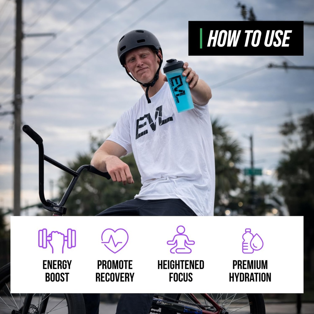 EVL BCAAs Amino Acids Powder - BCAA Energy Pre Workout Powder for Muscle Recovery Lean Growth and Endurance - Rehydrating Post Workout Recovery Drink with 6 Key Electrolytes - Grape Splash 5