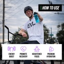 EVL BCAAs Amino Acids Powder - BCAA Energy Pre Workout Powder for Muscle Recovery Lean Growth and Endurance - Rehydrating Post Workout Recovery Drink with 6 Key Electrolytes - Grape Splash 5