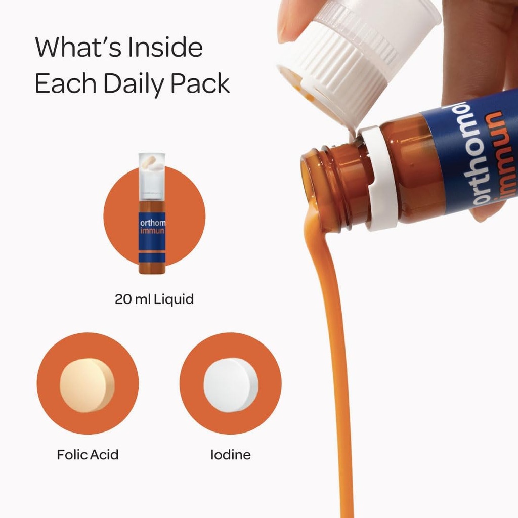 Orthomol Immun Vial, Daily Liquid Immune Support Supplement, 7-Day Supply, Includes Vitamins A, B, C, D, E, Zinc & Iodine, Premium Formula for Enhanced Immune Defense & Overall Vitality 6