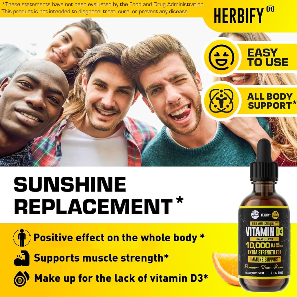 HERBIFY Bundle - Mullein Leaf Extract & Vitamin D3 - Respiratory Support & Immune Boost 5