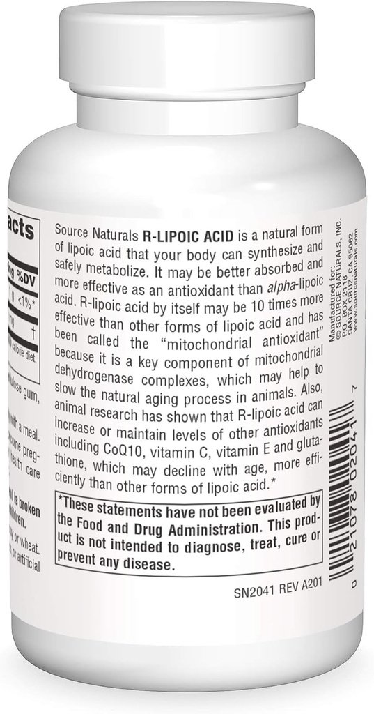 Source Naturals R-Lipoic Acid 100mg, 120 Tablets 3