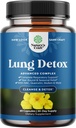 Lung Detox Mullein Leaf Capsules - Purifying Mullein Lung Cleanse Complex with NAC Quercetin & Cordyceps Extracts - Leaf Herb Respiratory Supplement for Sinus Immunity & Breathing Support 60ct 2