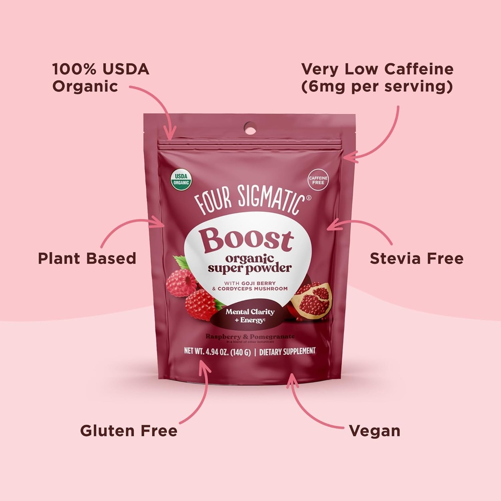 Four Sigmatic Calm Super Powder | Organic Superfood Powder with Magnesium Citrate, Organic Chamomile Extract, and Tremella Mushroom Extract | Blueberry Drink Mix (4.94 oz.) 5