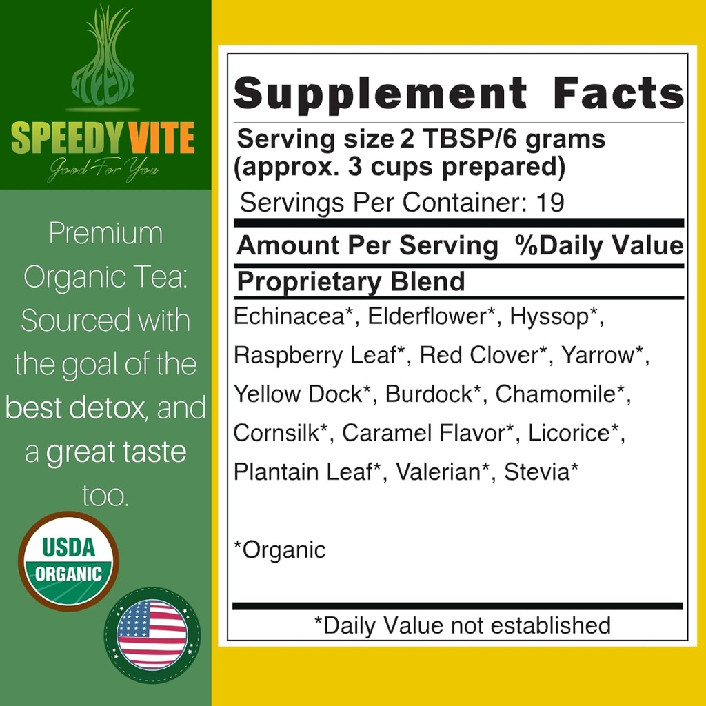 SpeedyVite® Blood Lifeboost Tea | Cleanses & supports natural removal of excess waste chemicals from the blood stream* | Contains Echinacea, Chamomile and more 3