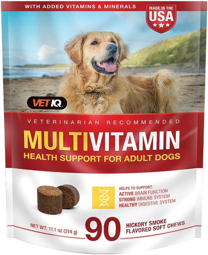 VetIQ Multivitamin Supplement for Dogs, Health Support Supplement Soft Chews, 90 Count 2