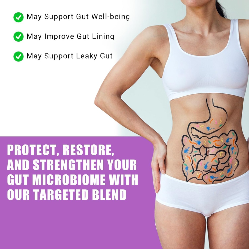 Ancient Bliss Leaky Gut Supplement, L Glutamine Capsules for Gut Support with Blessed Thistle and Hydrangea Root, Vegan and Non-GMO, 60 Capsules 5