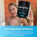 NutraChamps Super Greens Powder Premium Superfood | 20+ Organic Green Veggie Whole Foods | Wheat Grass, Spirulina, Chlorella | Antioxidant, Digestive Enzyme & Probiotic Blends (9.1 OZ, Tropical) 3
