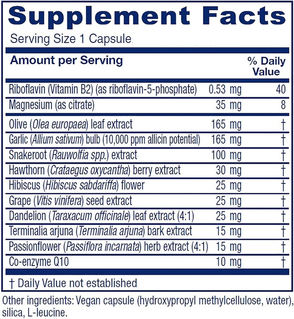 Vitanica Rauwolfia Extra, Cardiovascular Support Supplement, Vegan, 180 Capsules 3