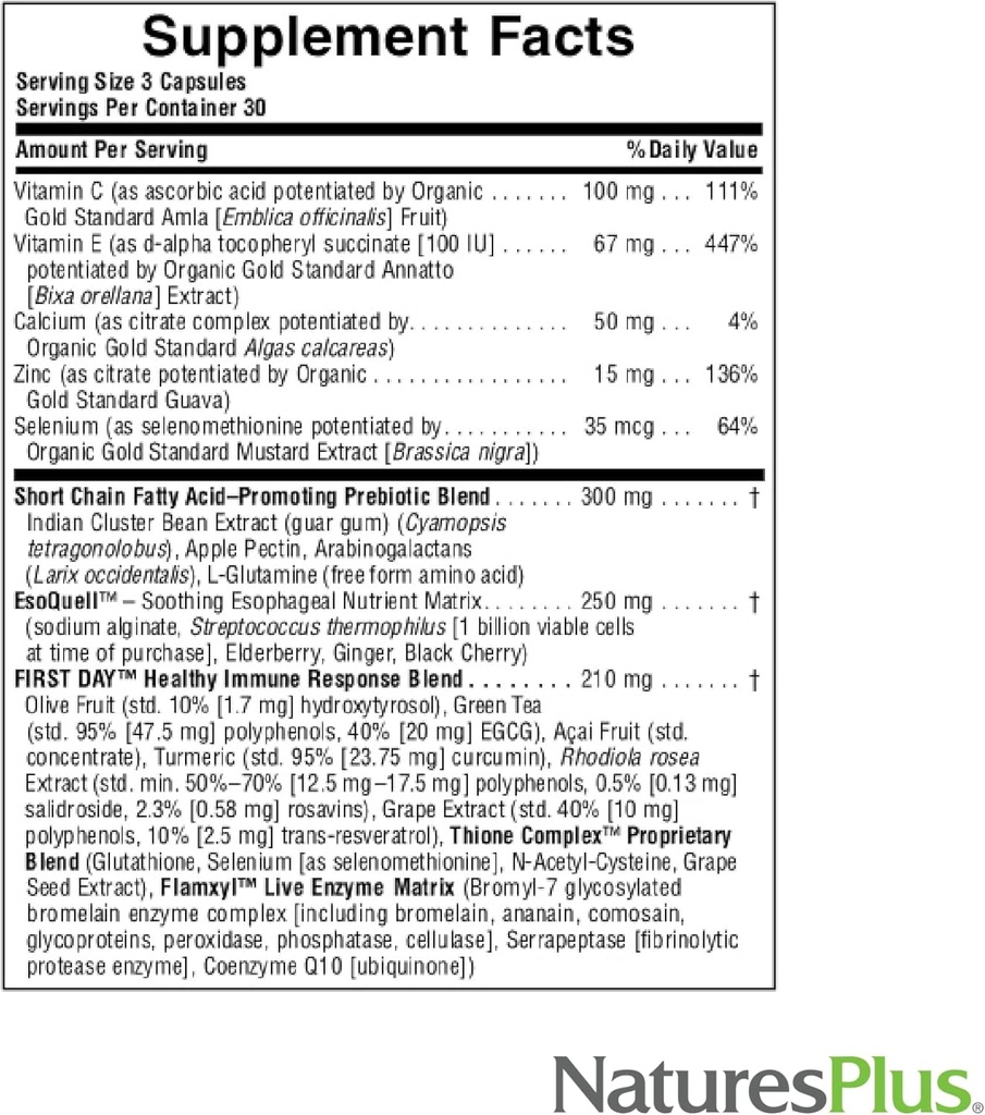 Natures Plus AgeLoss Digestion Support - 90 Capsules - Prebiotics, Live Enzymes & 150 mg L-Glutamine - Gluten Free - 30 Servings 5