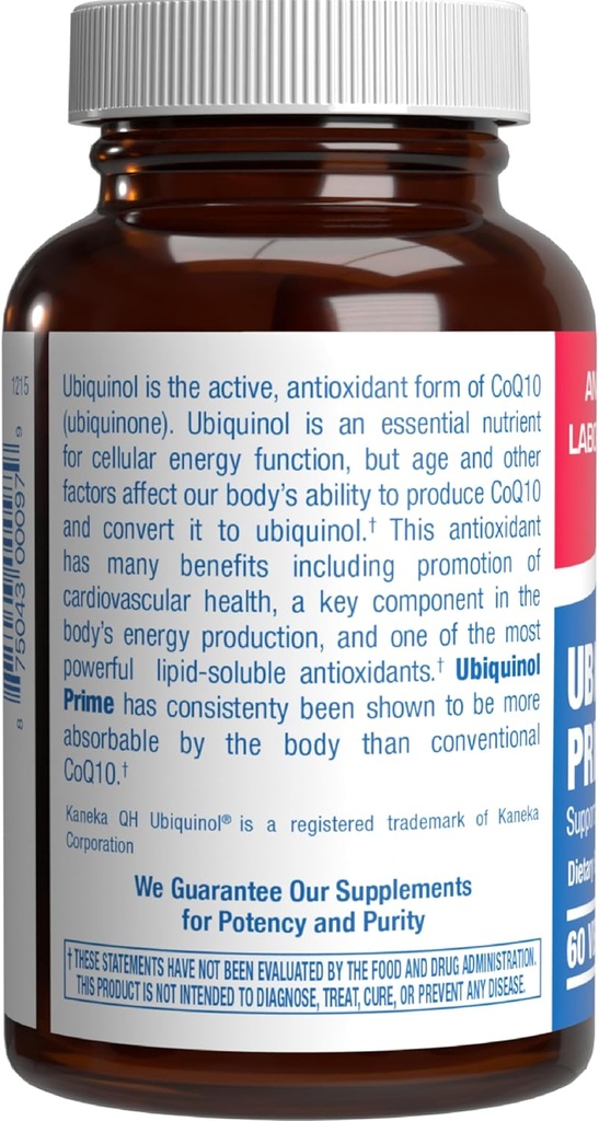 Ultra Absorption Ubiquinol CoQ10 Supplement - Coenzyme Q10 Supplement for Heart Immune Energy Cellular & Brain Support - Vegetarian Non-GMO & Made in The USA in cGMP Facilities - 60 Servings 4
